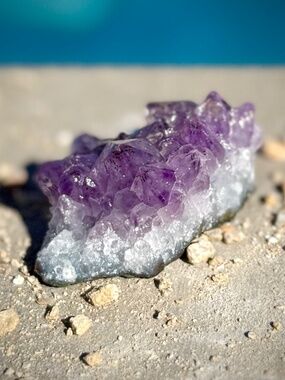 Brazilian Amethyst Crystal Cluster/Raw Skin Purple Amethyst Pointed Crystal